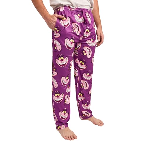 Disney Alice In Wonderland Chesire Cat All-Over Print Adult Purple Sleep Pajama Pants3