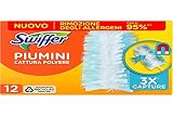 Swiffer Duster - Plumífero atrapapolvo, 12 edredones, atrapa y atrapa el polvo y la suciedad, llega a los puntos más difíciles de la casa, hasta un 95 % menos de alérgenos