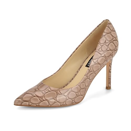 Image of Nine West Women's Fresh Pump, Light Natural Croco Patent 113, 5
