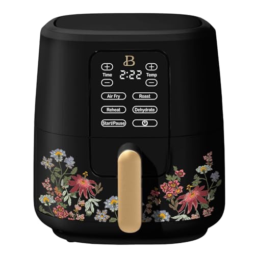 Beautiful Drew Barrymore 6-Quart Digital Air Fryer, TurboCrisp Technology, 4 Presets, 170°F-400°F, Non-Stick, Dishwasher Safe, 1750 Watt. (WILDFLOWER)