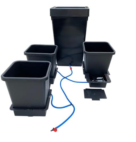 Autopot 1Pot Bewässerungssystem 3Pot, 3 Töpfe à 15 Liter, Automatische Bewässerung ohne Strom,...