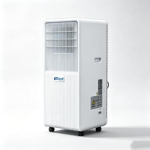 Image of 14000 BTU Portable Air Conditioner, Cooling Only, 220-240V Mobile AC Unit with Quiet Compressor, Window Vent Kit, Rolling Wheels for Bedroom Office Apartment
