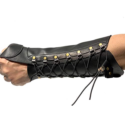 HRCHCG Archery Armguard Arm Guard Bow Hand Shooting Glove PU Leather