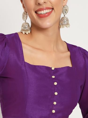 Image of studio rasa Chroma Button Down Shirt Style Blouse Crop Top for Women Girls Casual Party