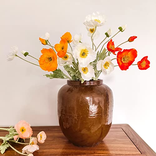 Image of 5Pcs Poppy Flowers Artificial Poppy for Home Decor(Mixed Colors)