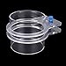 ZJchao Fish Feeder, Acrylic Fish Feeding Floating Food Dish Feeding Tube Food Feeder Adjustable Transparent Cover Tray for Aquarium (100mm)