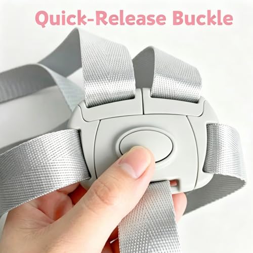 Image of Adjustable High Chair Straps Replacement,Universal 5 Point High Chair Harness Straps Sturdy Safety Strap Belt, High Chair Accessories (Grey)