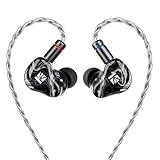 Yinyoo KBEAR SR8 IEM-Kopfhörer mit Mikrofon, 1DD+3BA Hybrid-Treiber In-Ear-Monitore für Musiker, HiFi Kabelgebundene In-Ear-Kopfhörer Abnehmbares Kabel 5N OFC, IEMs für Gaming, Audiophile und Auftritt