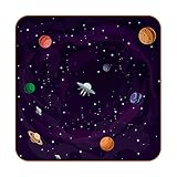 Set aus 6-teiligen Untersetzern für Getränke,Cosmos Square Cup Pad Matte für Wärmedämmung und Dekoration von Möbeln