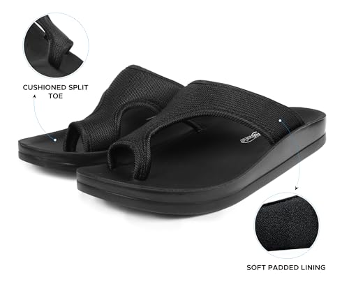 Image of AEROTHOTIC Comfortable Flip Flops for Women with Arch Support Soft Padded Mesh Straps with Breathable Footbed Slip On Footwear Indoor Outdoor Travel Beach walking Sandals Women