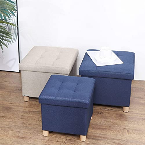 Pouf repose-pieds en lin de haute qualité | Finition blanc crème - 7