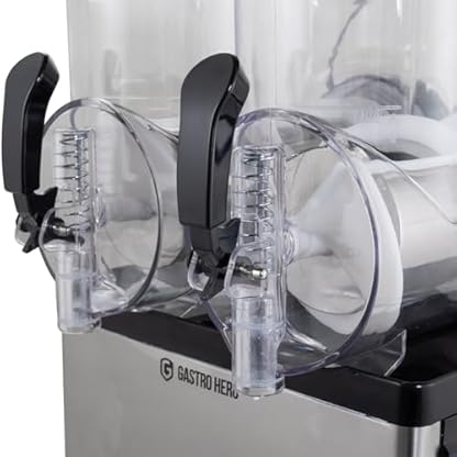 GastroHero Slush Eis Maschine 2x 12 Liter – professionelle Edelstahl-Slush-Maschine in Schwarz für Slush-Eis, Frozen Drinks & Sorbets – ideal für Gastronomie & Catering – Bild 4