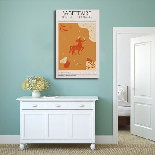 Poster astrologique Sagittaire toile cadeau d'anniversaire idéal 40x61cm - 4