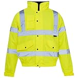 Supertouch 36843 Hi Vis Bomber Jacket, Large, Yellow