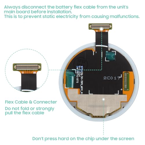 Image of for Samsung Galaxy Watch 4 44mm SM-R870 LCD Screen Replacement - 1.4 inch Original AMOLED Watch4 LCD Display Assembly with Tweezer (Not for 40mm / Watch 4 Classic)