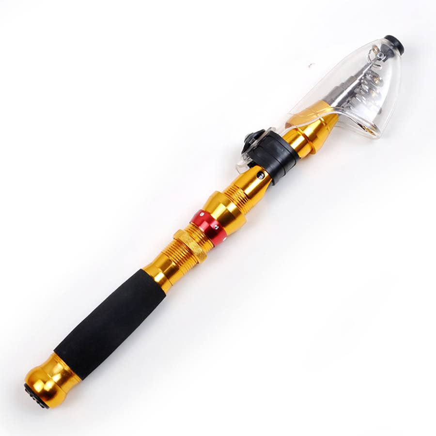 2.4M Telescopic Fishing Rod Carbon Fiber Sea Fishing Pole Super Hard Saltwater Mini Travel Rod
