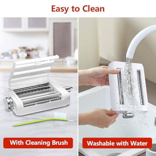 image for NEWSETS Pasta Maker Attachment for Kitchenaid/ Cuisinart Mixers, Noodl