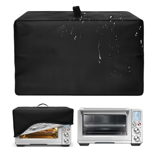 Image of Heavy Duty Convection Oven Cover for Breville BOV900BSS Smart Oven Air Fryer Pro,16.54 inchDx21.46 inchWx12.4 inchH, 600D Heat-Resistant Nylon w /Aluminum Foil, Waterproof Dustproof toaster oven Protector