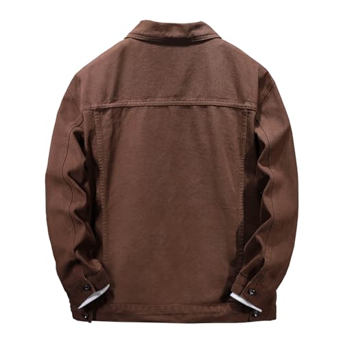 Spring Summer Fashion Jean Jacket for Men Lightweight Distressed Multi-Pocket Denim Coats Classic Lapel Cotton Jacket3