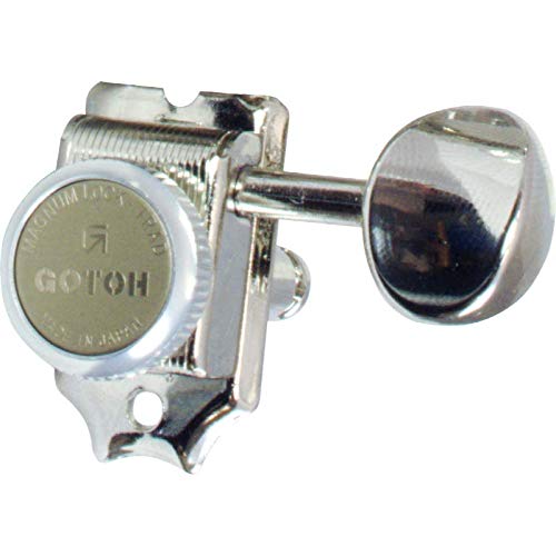 Tuners - Gotoh, SD91MG-T, Magnum Lock Trad, Finger Lock, 6-in-line, Color: Nickel