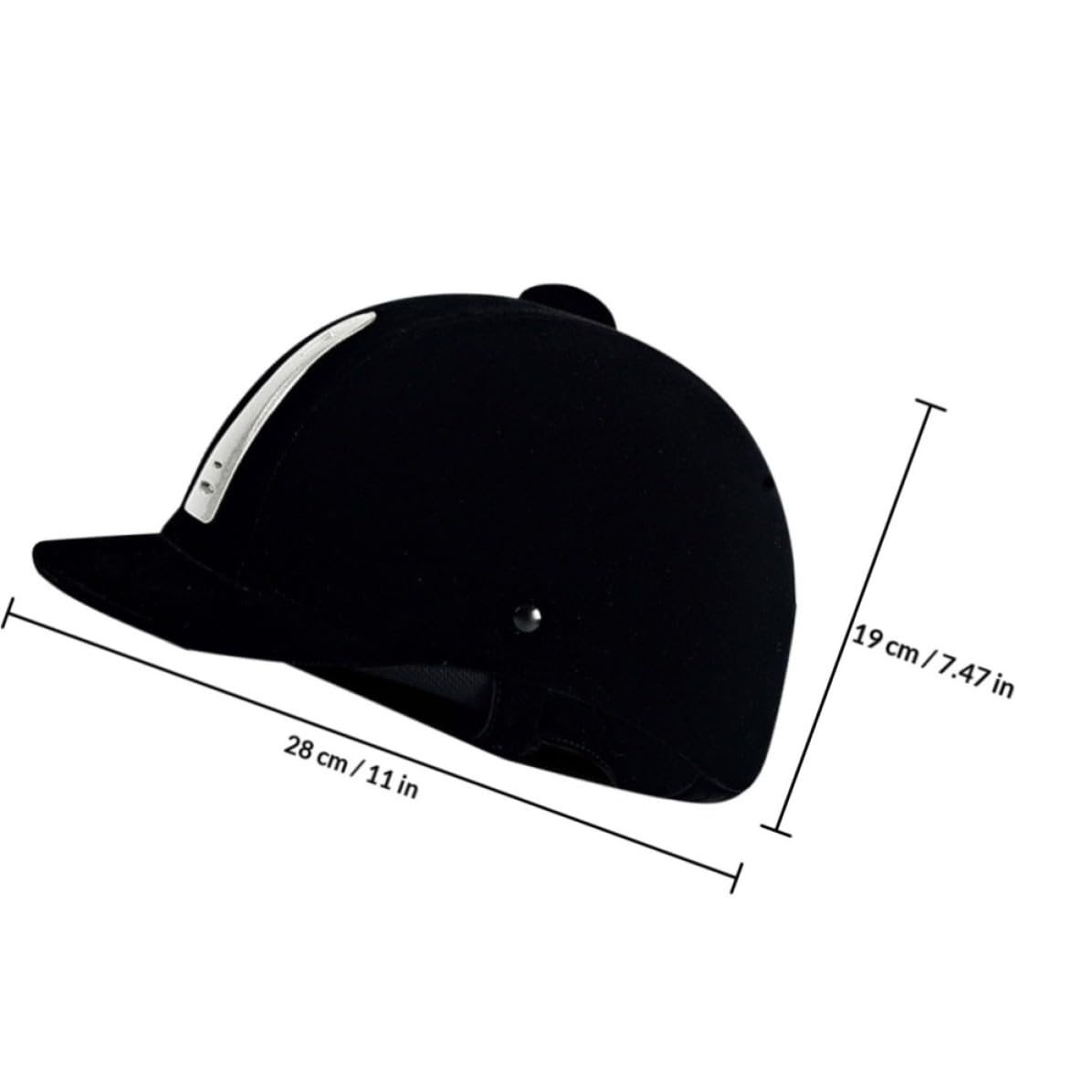 Toddmomy Casco da Equitazione in Abs Rivestimento in Velluto Nero, Protettivo e Versatile per Attività Equestri e Gare, Design Elegante per Donna