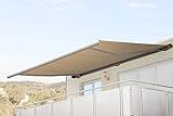 Mendler Elektrische Kassettenmarkise HWC-H27, Markise Vollkassette 6x3m - Polyester Creme, Rahmen weiß