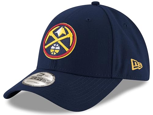 New Era NBA The League 9FORTY Team Color Primary Logo Adjustable Hat Cap One Size Fits All - Denver Nuggets Red