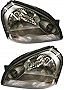 KarParts360 For Hyundai Tucson Headlight Assembly 2005 06 07 08 2009 Driver and Passenger Side Pair/Set | Halogen | w/Clear Turn Signal Light | HY2502133 + HY2503133 | 921012E050 + 921022E050
