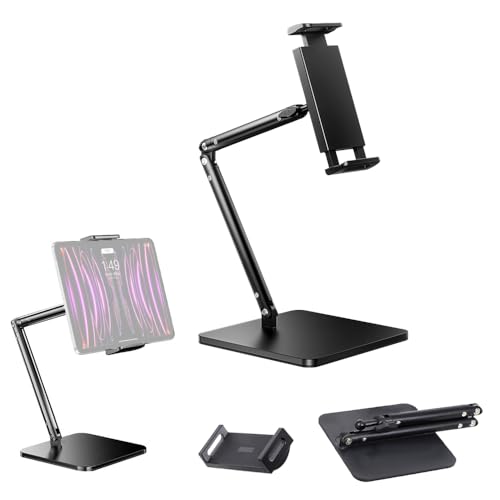 モバイルモニター スタンド スマホスタンド モニターアーム 4.7-17.3インチ対応 タブレット スタンド 卓上スタンド 多機能 俯瞰撮影 ホルダー 自撮り 動画 撮影用 調整可能 折りたたみ 角度 高さ調整 スマホホルダー ライブ配信 会議 勉強 台 耐荷重2.0KG 3軸自由調整 360回転