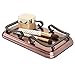 mDesign Decorative Metal Guest Disposable Paper Hand Towel Storage Tray Dispenser - Sturdy Holder with Non-Skid Base and Scroll Design - for Bathroom Vanity Countertops - Bronze/Warm Brown