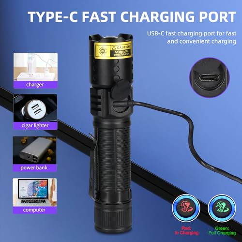 DARKBEAM 395NM UV LED Blacklight Lamp, Ultraviolet Lamps, Wood Lamp, Rechargeable USB-C Swivelling, Water Resistant for Detecting Scorpions and UV Resin Light by DARKBEAM - Image 3
