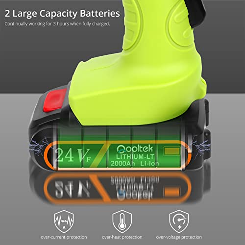 Qooltek Akku-Kettensäge 6 Zoll, Elektrische Motorsäge, tragbare Mini Kettensäge zum Holzschneiden, wiederaufladbare… – Bild 2