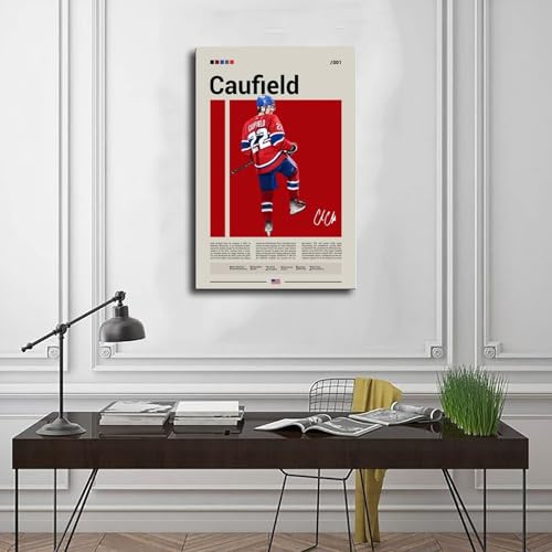 Poster Cole Caufield en toile durable pour remplacer les affiches papier