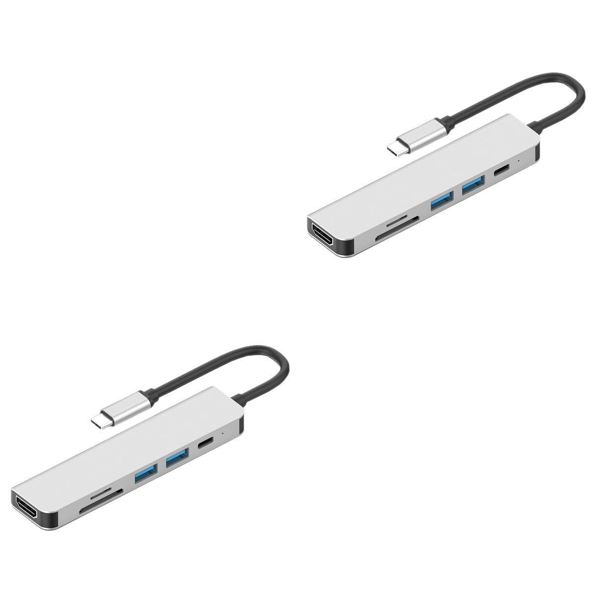BESTonZON Lector De Tarjetas SD 4K De Aleación De Aluminio USB con Estación De Acoplamiento 2 Uds