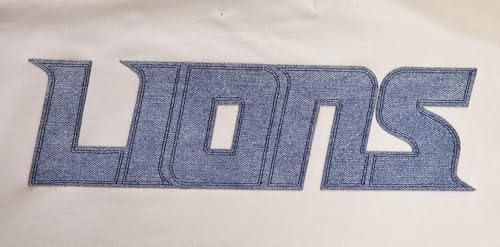 Pro Standard Mens NFL Detroit Lions Varsity Blues Pull Over Hoodie Linen L - Image 5