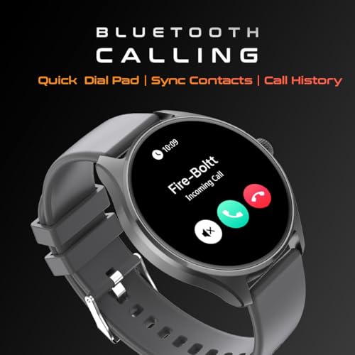 Image of Fire-Boltt Boltt Fire Apollo 2 Smartwatch 36.3Mm (1.43 Inch) AMOLED Display, Bluetooth Calling,100+ Sports Modes,Voice Assistant,Health Suite, IP67 Water Resistant, Smart Notifications. (Dark Grey)