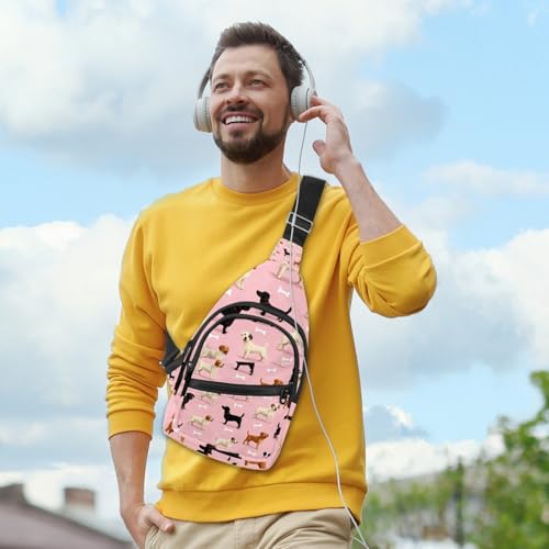 Sac banane avec sangle réglable rose pour course à pied et randonnée plein air - 6