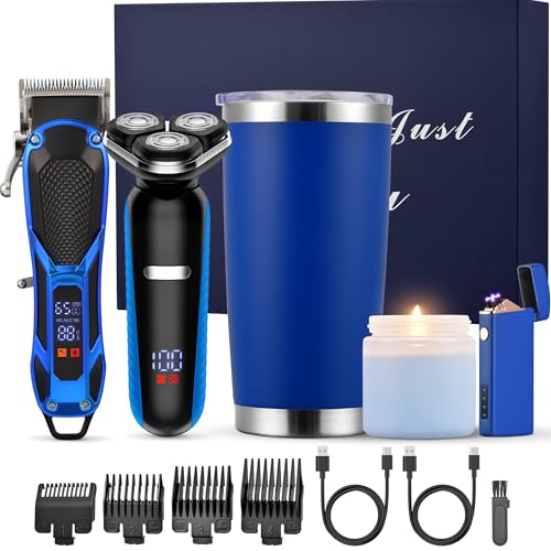 Gift Baskets for Men, Valentines Day Gift Sets for Men with LED Display Electric Hair Clippers &...