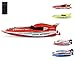 Mini barca telecomandata RC 2,4 GHz, con batteria integrata, set completo, contelecomando