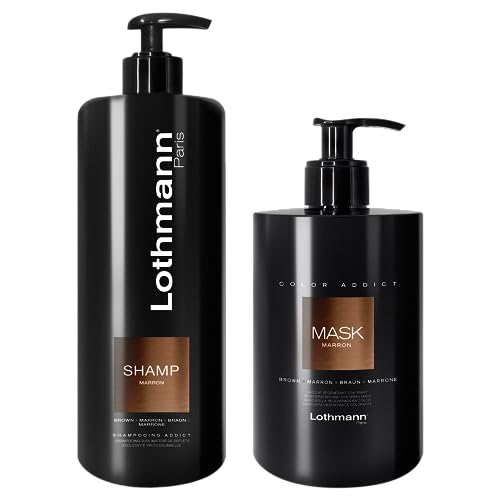 Lothmann Paris - Routine Duo Shampooing 500ml + Masque 450ml Color Addict Cheveux Colorés Chatains