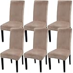 Fuloon Velvet Cahir Cover Elastic Chair Covers Protector Seat Slipcover Outdoor Wingback Chair Covers Dining Chair Covers Set of 6