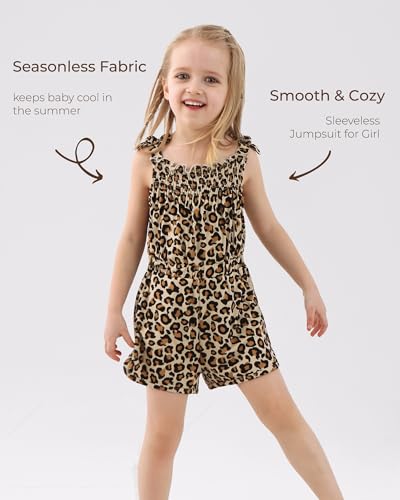 Toddler Girl Camisole Romper Jumpsuit Summer Clothes Outfits One Piece Shorts Bamboo Viscose Playsuit4
