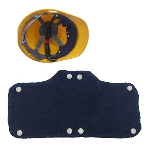 Navy Blue Sweatband for Hard Hat Washable Velvet Terry Cotton Hard Hat Liner NAEE snap on (3pcs) Cover