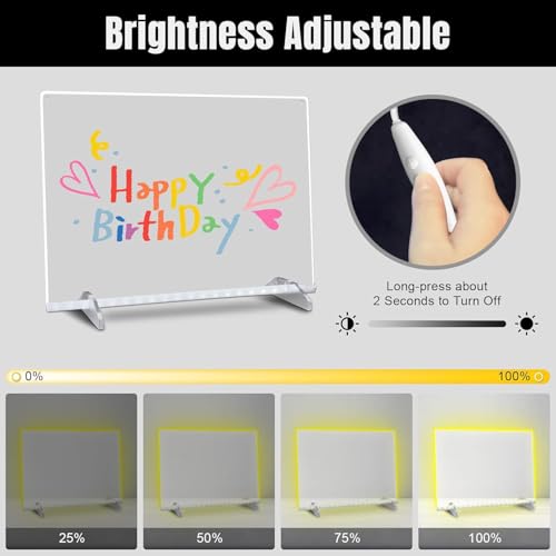 Image of Led Note Board with Battery Box,16''Drawing Tablet,6 Modes & 8 Colors Light Up Drawing Board,Kids Toy with 13 Light Effects,Birthday Holiday Day Gifts for Girls & Boys Age 3+,Tracing Book