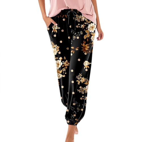 Pantalon large en denim extensible femme mode décontractée
