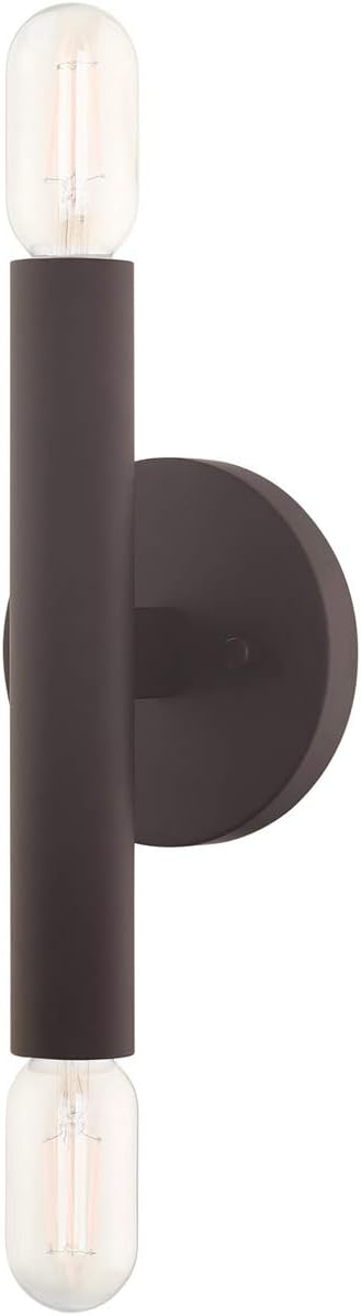 Livex Lighting Copenhagen - 2 Light ADA Wall Sconce in Mid Century Modern Style-9.88 Inches Tall and 5.13 Inches Wide-Bronze Finish