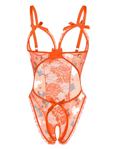 Image of Avidlove Women One Piece Lingerie Sexy Lace Babydoll Mini Bodysuit