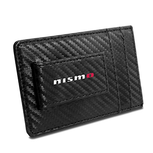 Nissan NISMO Black Carbon Fiber Leather Wallet RFID Block Card Case Money Holder, 4-3/8" x 2-3/4"2