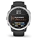 Garmin fenix 6S – schlanke GPS-Multisport-Smartwatch mit Solar-Ladefunktion für bis zu 10 Tage Akku. 1,2“ Display für schmale Handgelenke, mit vorinstallierten Sport-Apps, Silber/Schwarz