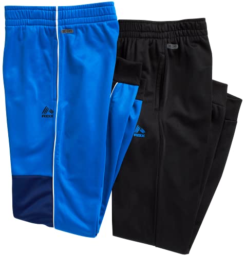 Rbx Boy's Sweatpants - 2 Pack Active Tricot Jogger Pants (Size: 2T-20), Size 18-20, Blue/Black #TOP4